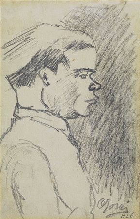 Ottone Rosai, Giovane di profilo, 1926