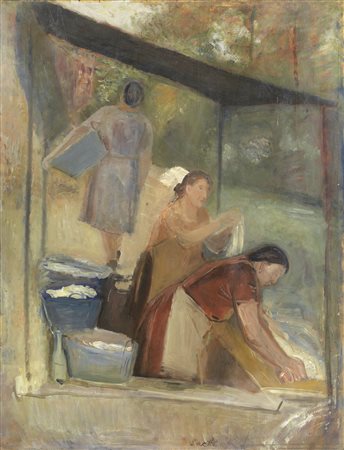 Bruno Saetti, Donne che lavano, (1935)