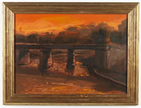 ATTARDI UGO (1923 - 2006) - Ponte sul Tevere.