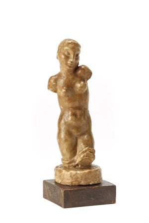 Peter Fingesten Statua in cera patinata, raffigurante torso femminile. Su base c
