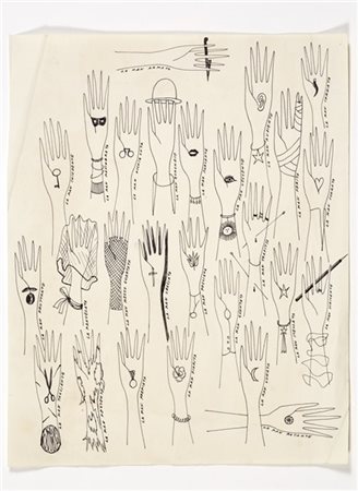 Gio Ponti "Le mani"
Composizione di ventisei mani allegoriche. Milano, anni '50.