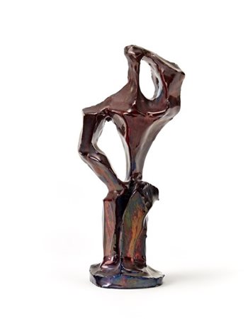 Franco Garelli "Figura"
Scultura in ceramica smaltata a lustro metallico in colo