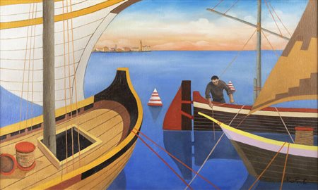 PINO PONTI<BR>Venezia 1905 - 1999<BR>"Nostalgia di mare"