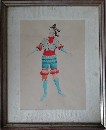 Gustavo Foppiani - Costume teatrale - Acquerello su carta cm.35x25 - firmato...