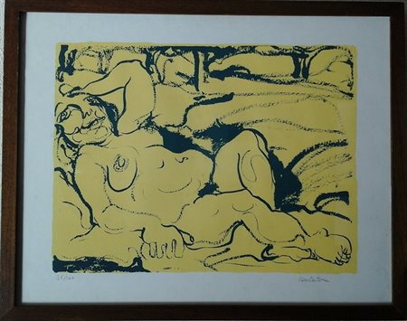 Domenico Cantatore - Nudo - Litografia cm.40x50 es.21/100