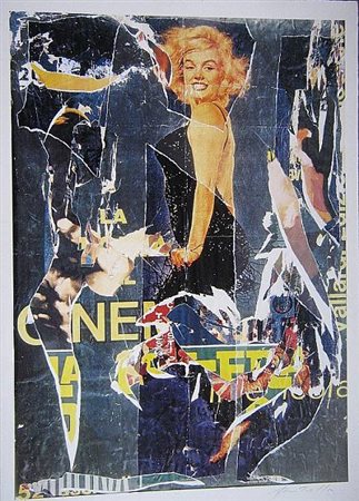 Mimmo Rotella - Marilyn - Serigrafia cm.100x70 es. 2/100, senza cornice