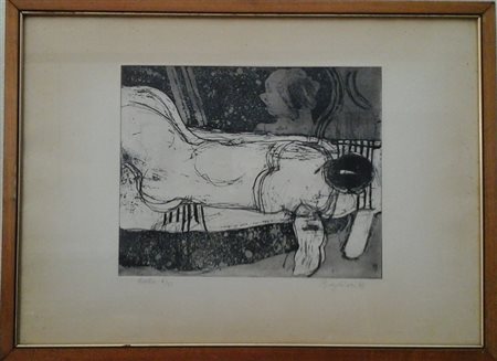 Giancarlo Braghieri - Nudo 1968 - Acquaforte cm.35x50 es.6/10