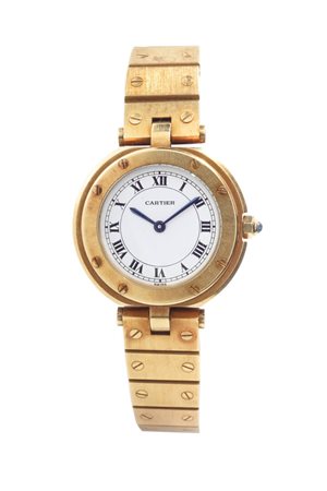 CARTIER<BR>Mod. "Santos", misura lady, anni '90