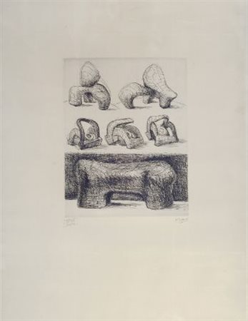 Henry Moore (Castleford, 1898 - Munch Hadham, 1986) Project for Hill...