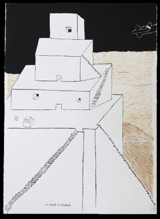 Ettore Sottsass Torre di Babele, 2001 Litografia, mm. 500x700; es. 65/100...