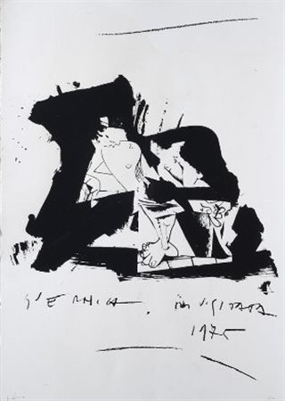 Emilio Vedova (Venezia, 1919 - 2006) Guernica rivisitata, 1975 Litografia,...