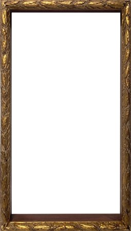 Cornice dorata, XX secolo. Misure interne cm 40x80, misure esterne cm 46x86
