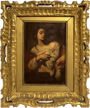 Dipinto ad olio su tavola raffigurante Sant’Agata, Pasquale Liotta Cristaldi...