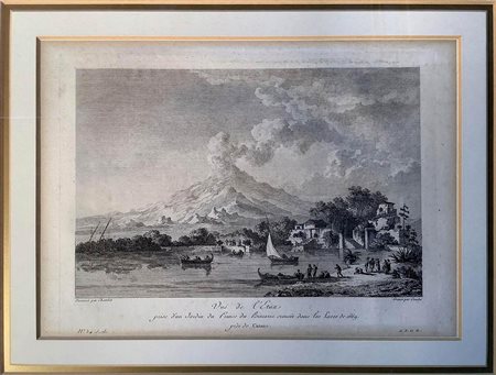 Incisione raffigurante Vue de l’Etna, tratta da Voyage Pittoresque ou...