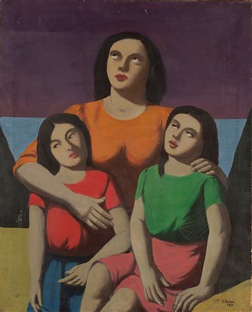 Pompeo Borra (Milano, 1898-1973)  - Profughe, 1946