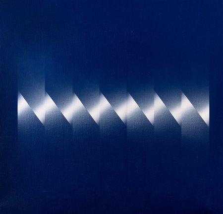 Ennio Finzi (Venezia 1931)  - Cromo vibrazione luce blu-bianco, 1975