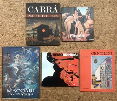 ARTE FIGURATIVA ITALIANA (CASORATI, BRINDISI, CARRÀ, GENTILINI, MACCARI) - Lotto unico di 5 cataloghi: