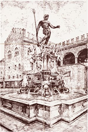 ANTONIO SPICA - Fontana del Nettuno, 1965