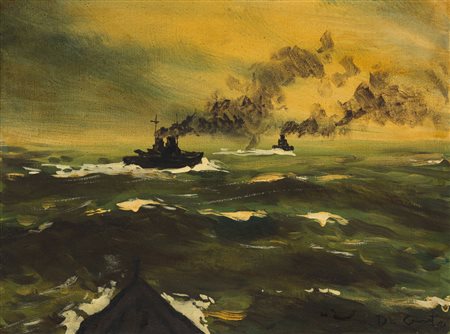 WALTER DI GIUSTO (1946) - Convoglio per mare, 1983