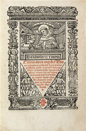 TOMMASO D'AQUINO (1225-1274) - Catena aurea..in evangelium. Joannes