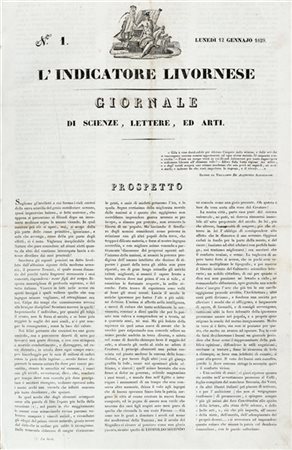 [GIORNALI] - L'Indicatore Livornese. Giornale di scienze, lettere, ed arti. Liv