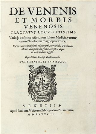 MERCURIALE, Girolamo (1530-1606) - De venenis, et morbis venenosis tractatus lo