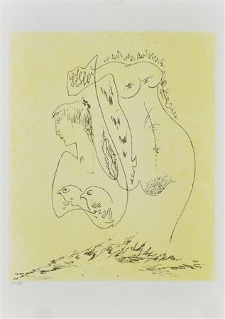 Andre' Masson PUBERTA' litografia su carta (d'apres), cm 48x33,5; LXV/CC...