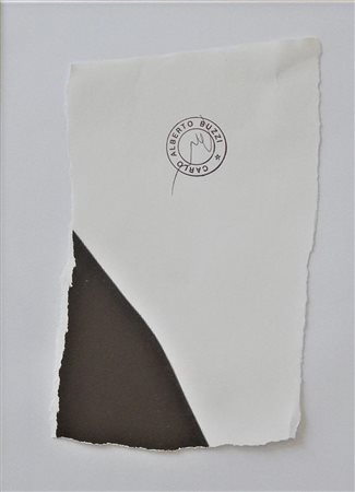 Carlo Alberto Buzzi HOODED tecnica mista su carta, cm 30x20 firma in cornice...