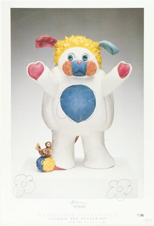 Jeff Koons Hamburger Kunsthalle, 2000 Interventi su manifesto, cm. 100x70...