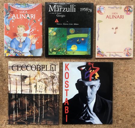 ARTE CONTEMPORANEA (CECCOBELLI, KOSTABY, MARZULLI E ALINARI) - Lotto unico di 5 cataloghi