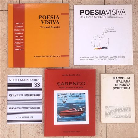 POESIA VISIVA - Lotto unico di 5 cataloghi