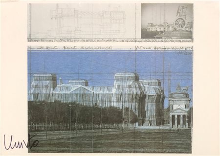 CHRISTO (1935-2020) - Wrapped Reichstag, project for Berlin, 1992