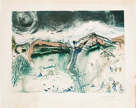 SALVADOR DALÌ (1904-1989) - Les quatre saisons: L'hiver 1972