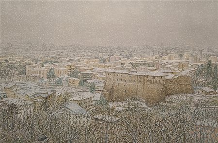 Renato Restelli, La nevicata, 2019