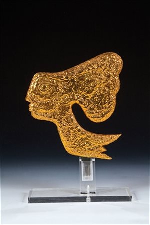 Georges Braque (Argenteuil 1882 ‑ Parigi 1963) “Atalante” ceramica dorata...