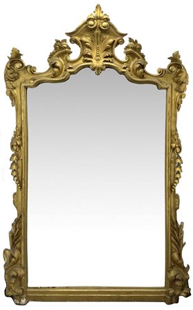 Specchiera in legno dorato, prima metÃ del XIX secolo. Specchio coevo, ottime...