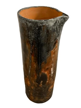 Produzione Alf Gaudenzi. Importante vaso in ceramica di forma cilindrica...