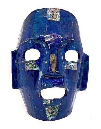 Maschera Inca , colore blu.Cm 20x15