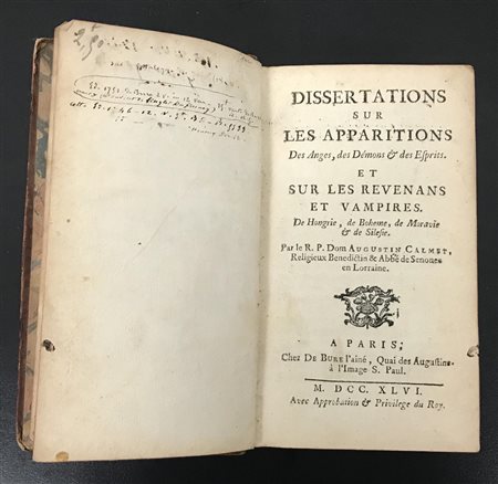 Augustin Calmet DISSERTATIONS SUR LES APPARITIONS DES ANGES, DES DéMONS ET...