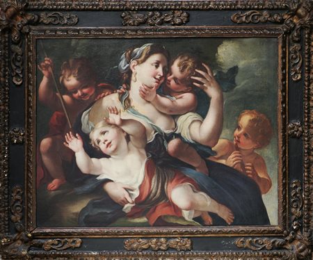 BIANCHI FEDERICO (1635 - 1719) Venere e puttini. Olio su tela. Cm 91x115,5....