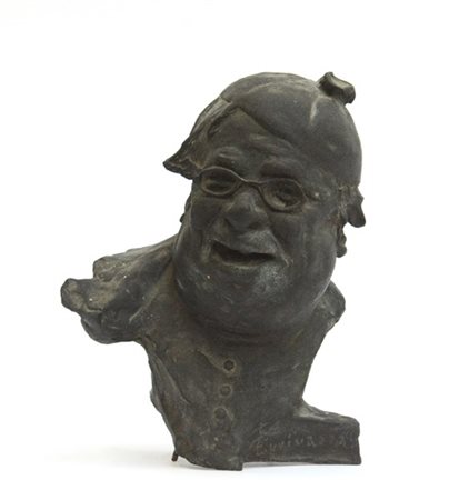 Ignoto "Evvivaaaaaa!" scultura in bronzo (h cm 22)
