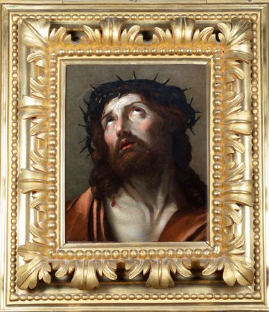 Seguace di Guido Reni - Testa di Cristo corona di spine