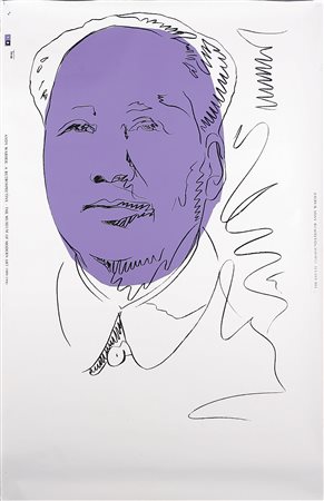 WARHOL ANDY (1928 - 1987) Mao wallpaper. Serigrafia. Cm 120x75. Al retro...