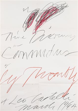 TWOMBLY CY (1928 - 2011) Senza titolo. Manifesto. Cm 70x48. Invito manifesto...