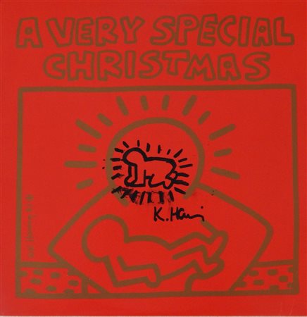 Keith Haring A VERY SPECIAL CHRISTMAS Disco in vinile con copertina in...