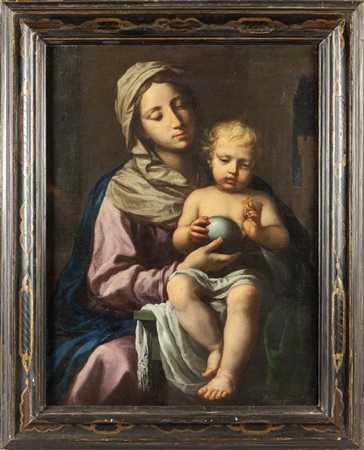 Scuola lombarda sec.XVII "Madonna con Bambino 