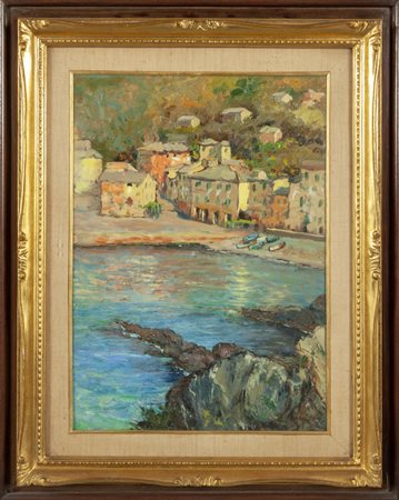 G.Batta Lepori<br>Il porticciolo di Nervi<br>olio 