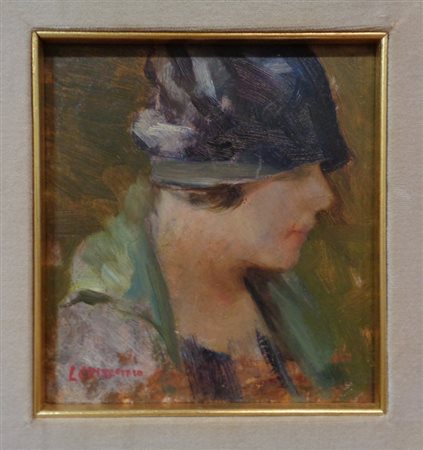 L.Crisconio "Profilo di ragazza con cappello" 