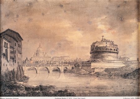 Veduta del Tevere con Castel Sant'Angelo - Biblioteca Apostolica Vaticana,...