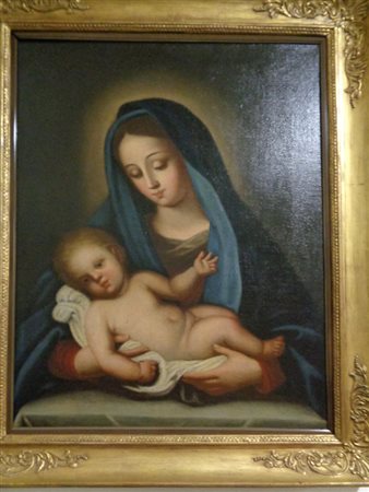 Scuola emiliana sec.XIX "Madonna con Bambino" 